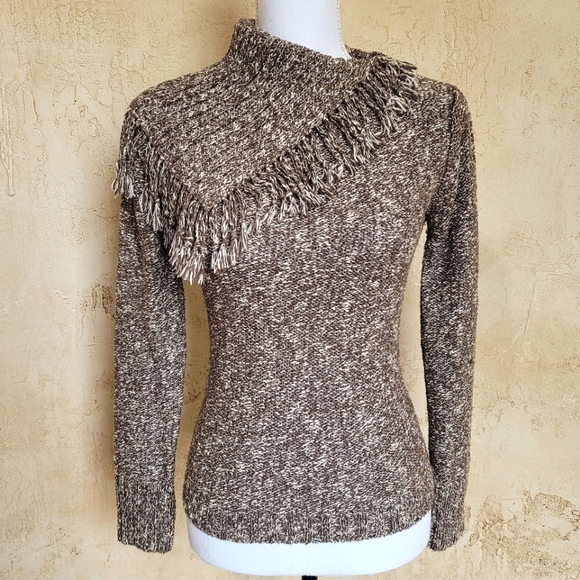 Mac & Jac Fringe Collar L/S Sweater - Picture 2 of 9